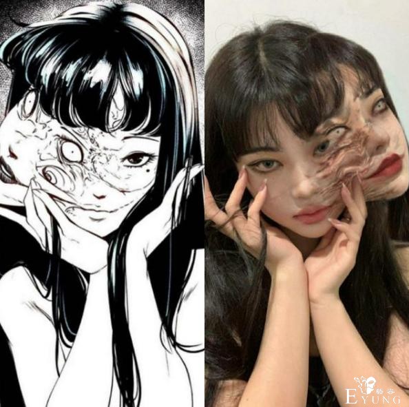 仿妆打破次元壁，焰灵姬真女神，富江还原到有点恐怖了-5.jpg