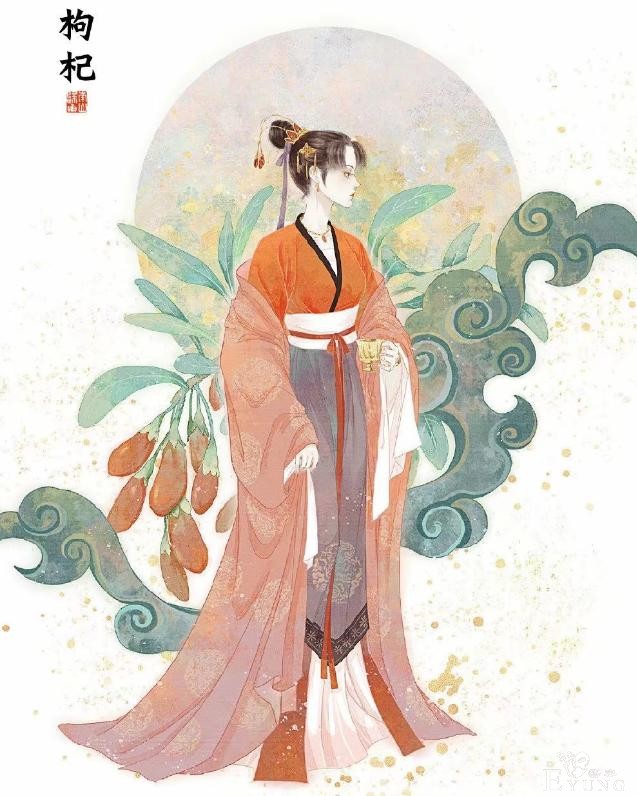 画师大佬将中药拟人，山楂菊花化身小姐姐，山药三七变汉服帅哥-3.jpg
