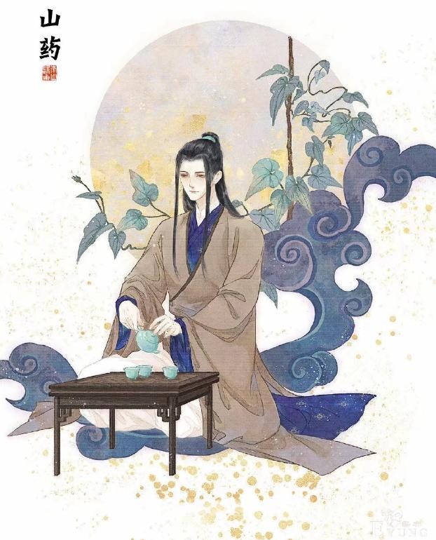 画师大佬将中药拟人，山楂菊花化身小姐姐，山药三七变汉服帅哥-7.jpg