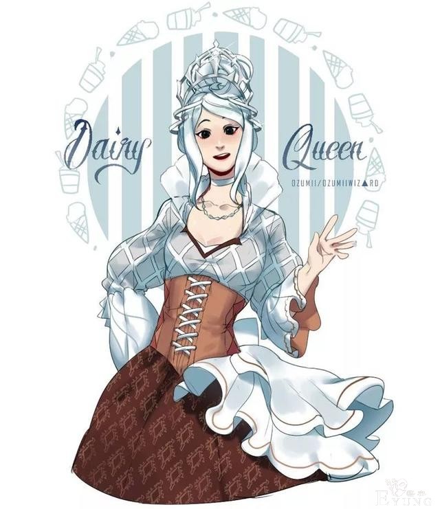 画师将洋快餐拟人化，星巴克化身女神，麦当劳的CP不是肯德基-11.jpg