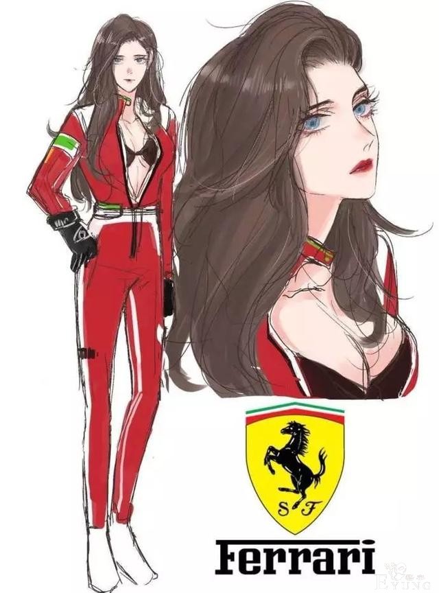 画师将汽车品牌变成美女，福特金发碧眼，宝马看着像女高管-5.jpg