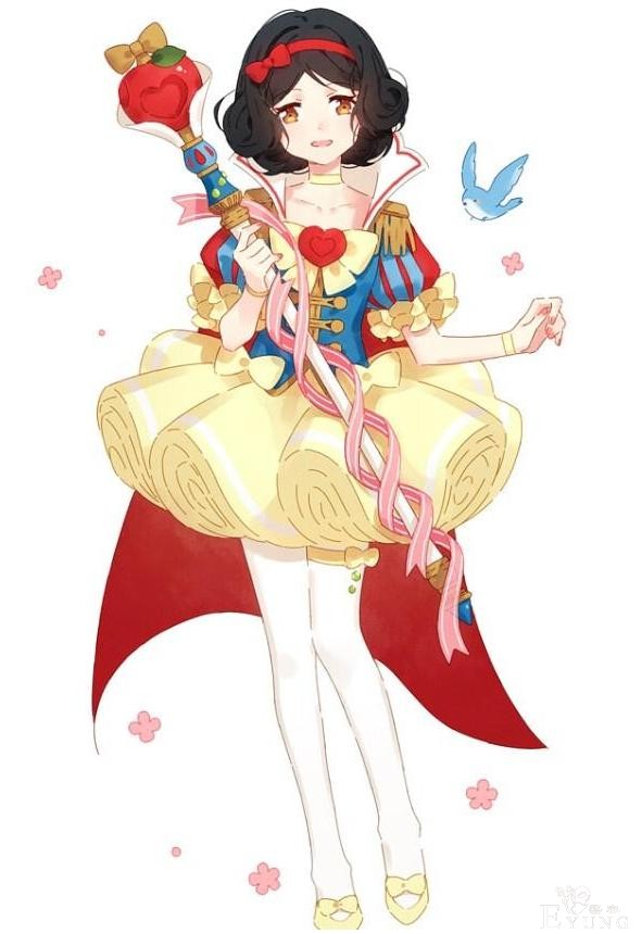 迪士尼公主变身日漫画风，无缝切换魔法少女，灰姑娘好萌啊-3.jpg