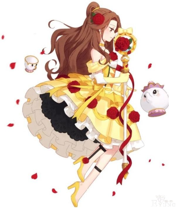 迪士尼公主变身日漫画风，无缝切换魔法少女，灰姑娘好萌啊-4.jpg