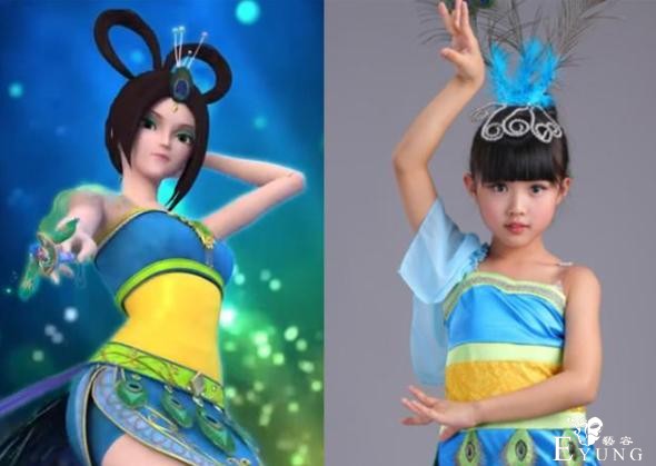 小学生COS叶罗丽，蓝孔雀好可爱，灵公主是位外国小朋友-1.jpg