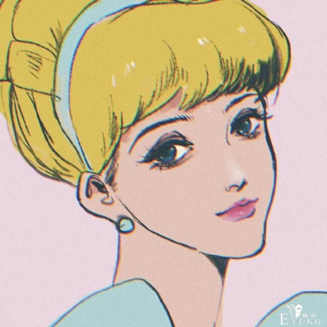 当迪士尼公主变成复古画风，美人鱼很灿烂，木兰回眸一笑-1.jpg