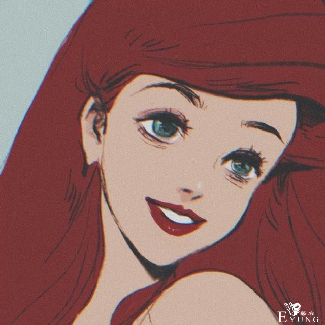 当迪士尼公主变成复古画风，美人鱼很灿烂，木兰回眸一笑-2.jpg