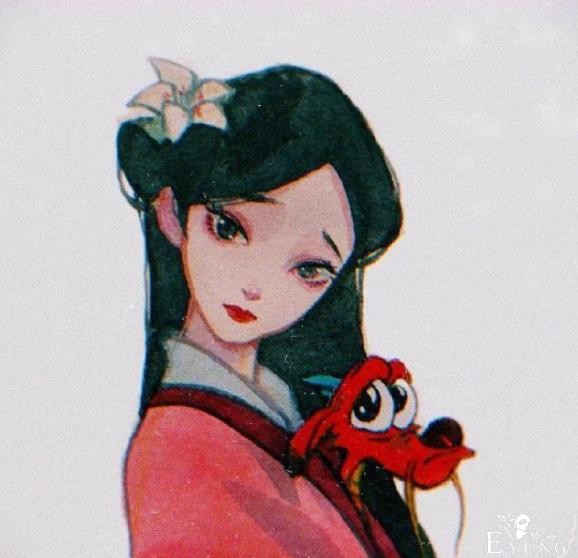 迪士尼公主化身淑女，贝儿有两种形态，木兰神龙都变萌了-6.jpg