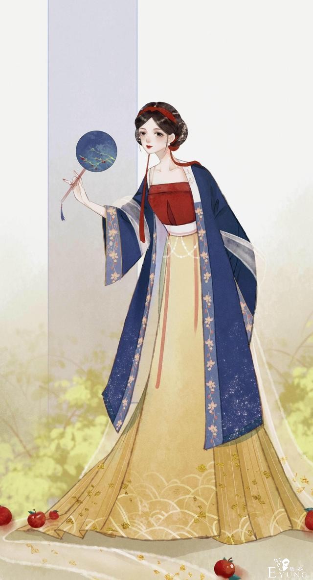 迪士尼公主又穿汉服啦，白雪公主的团扇好可爱，艾莎举着小伞-1.jpg