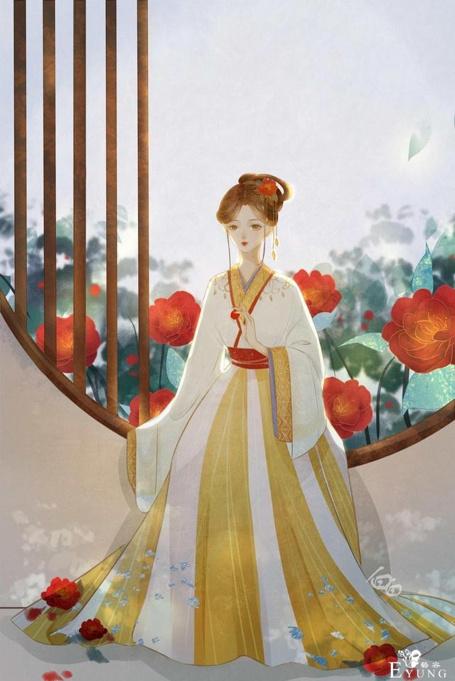 迪士尼公主又穿汉服啦，白雪公主的团扇好可爱，艾莎举着小伞-2.jpg