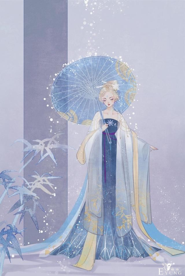 迪士尼公主又穿汉服啦，白雪公主的团扇好可爱，艾莎举着小伞-6.jpg