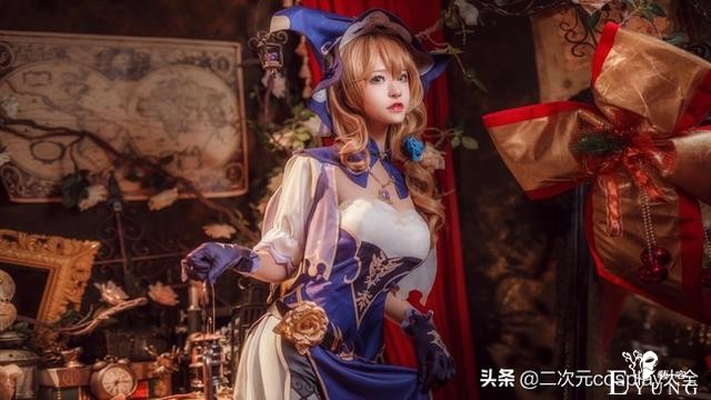 《原神》丽莎cos，优雅魅力女神，容貌好看到令人心醉-1.jpg