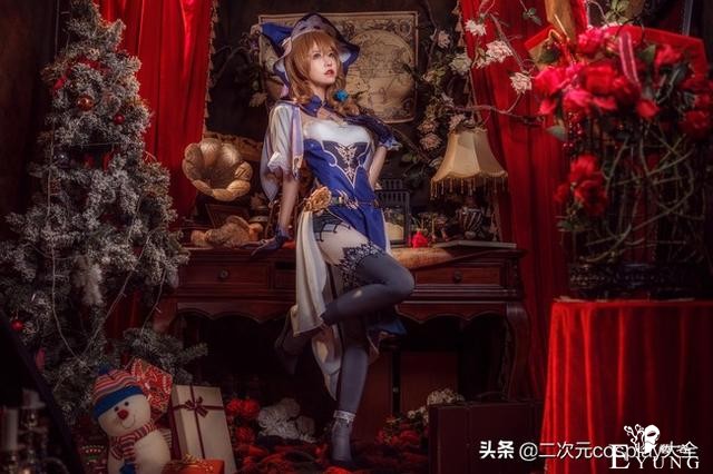 《原神》丽莎cos，优雅魅力女神，容貌好看到令人心醉-7.jpg