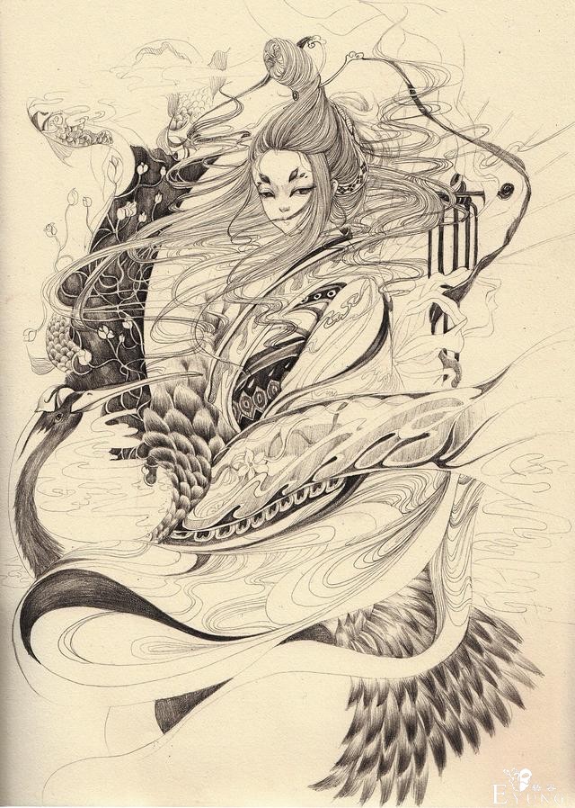 一组高质量动漫线稿作品欣赏！不需要色彩的线稿也能很精彩-6.jpg