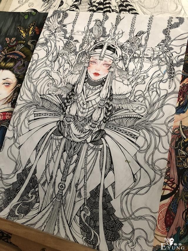 一组高质量动漫线稿作品欣赏！不需要色彩的线稿也能很精彩-20.jpg