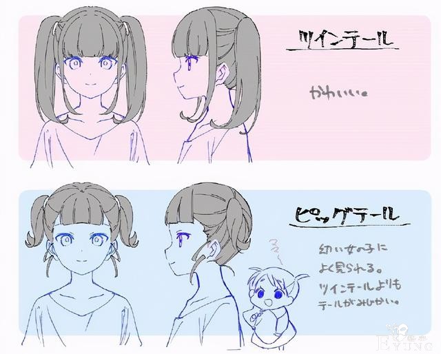 画师大佬分享那些动漫里也经常出现的发型，第四个好像有点危险-5.jpg