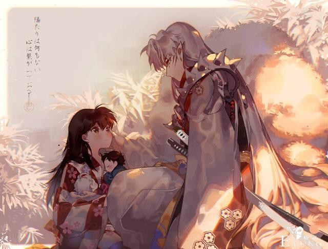 画师绘制杀生丸和铃的同人，突然混进一个枫婆婆-1.jpg