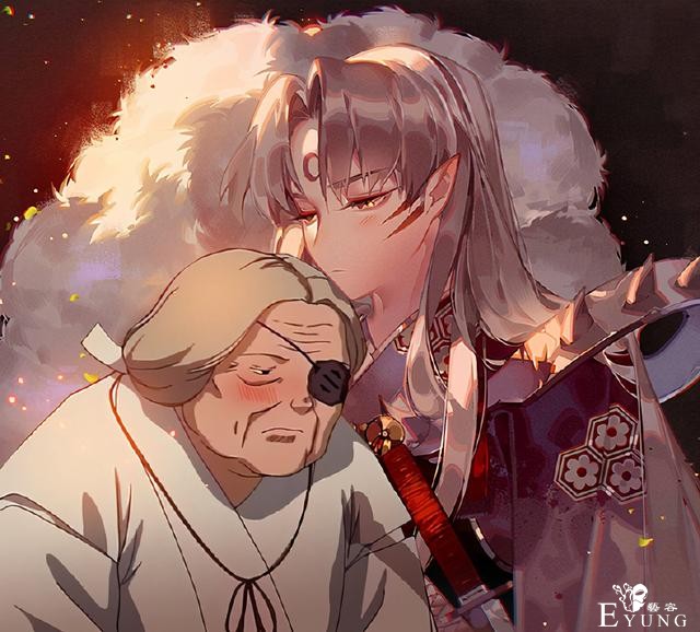 画师绘制杀生丸和铃的同人，突然混进一个枫婆婆-3.jpg