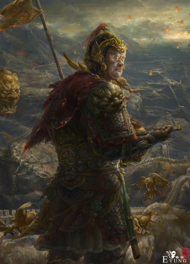 国人插画大佬绘制的古风神话题材插画作品！画风厚重画面非常震撼-1.jpg