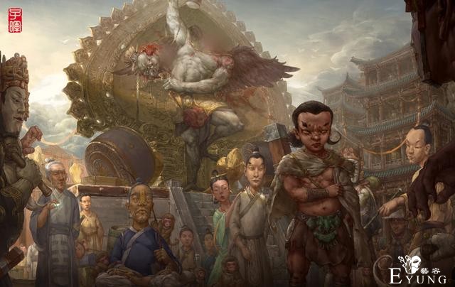 国人插画大佬绘制的古风神话题材插画作品！画风厚重画面非常震撼-2.jpg