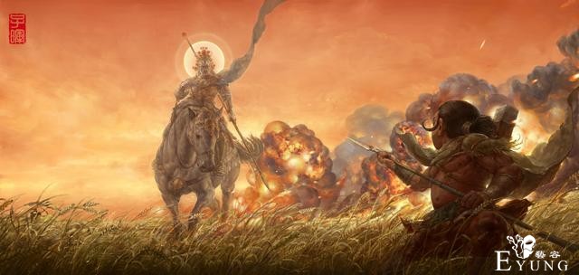 国人插画大佬绘制的古风神话题材插画作品！画风厚重画面非常震撼-4.jpg