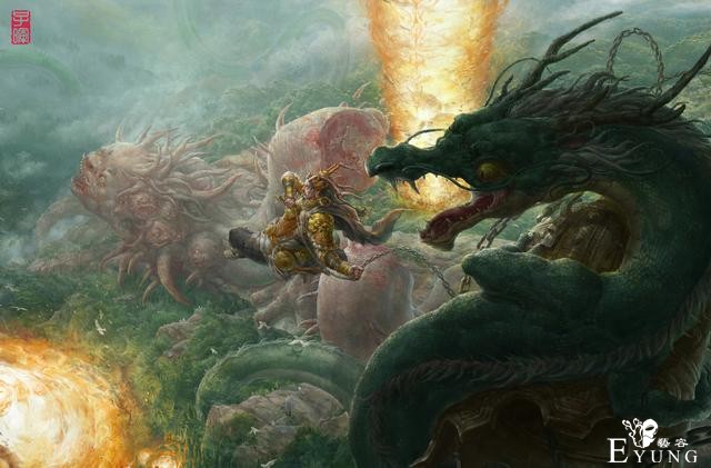 国人插画大佬绘制的古风神话题材插画作品！画风厚重画面非常震撼-7.jpg