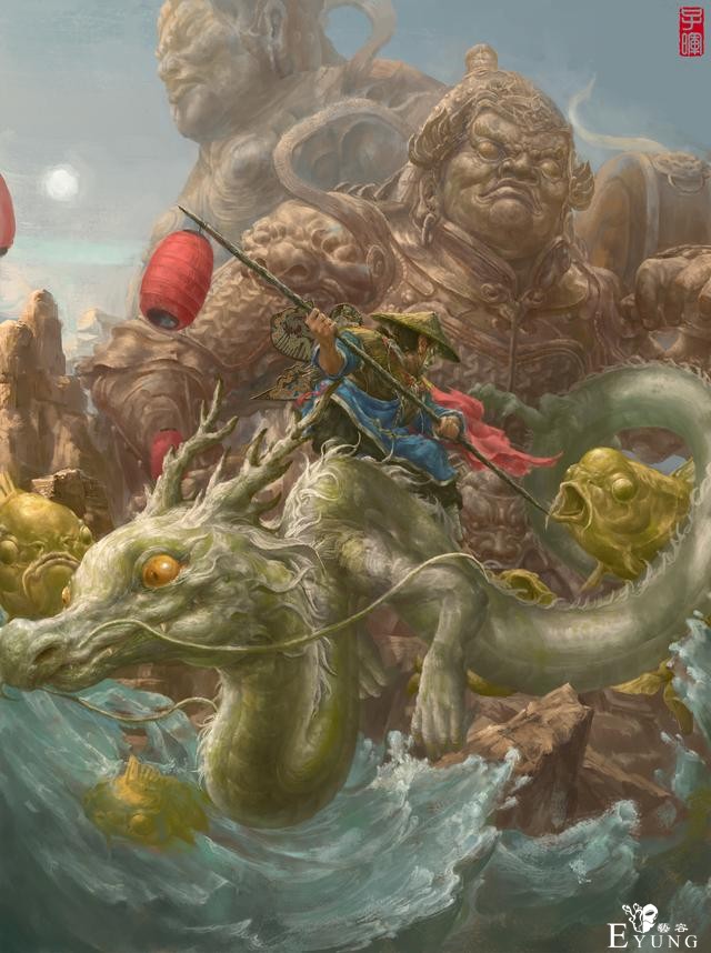 国人插画大佬绘制的古风神话题材插画作品！画风厚重画面非常震撼-13.jpg