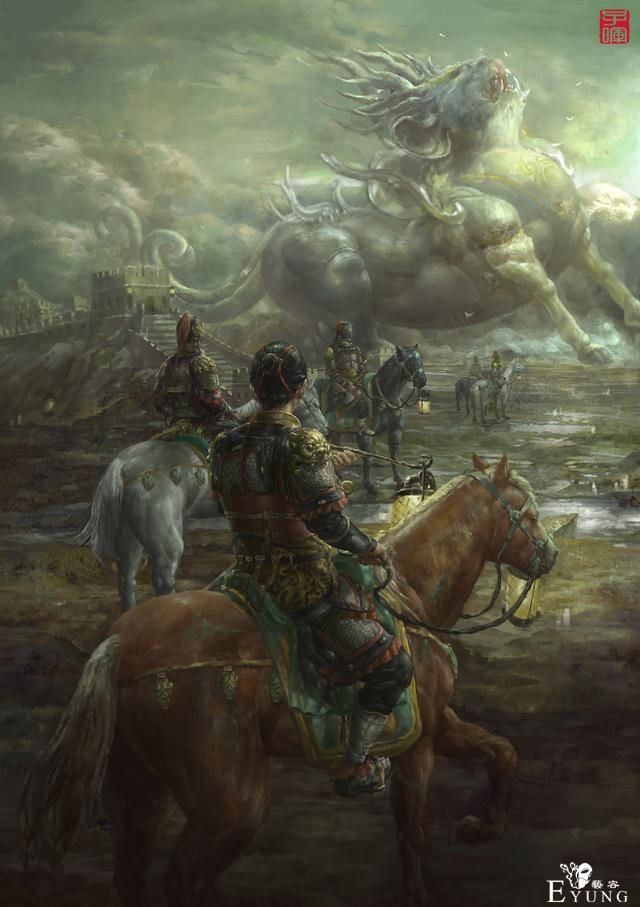国人插画大佬绘制的古风神话题材插画作品！画风厚重画面非常震撼-15.jpg