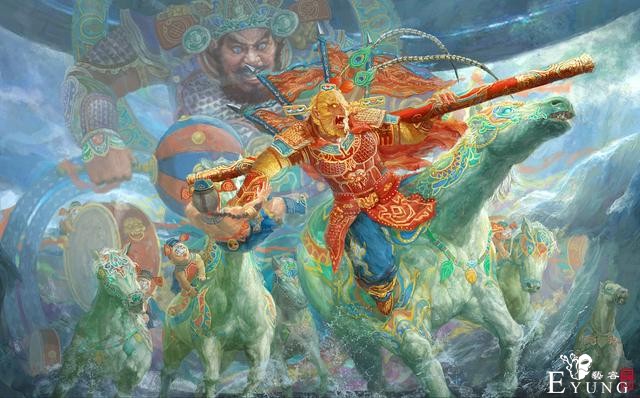 国人插画大佬绘制的古风神话题材插画作品！画风厚重画面非常震撼-18.jpg