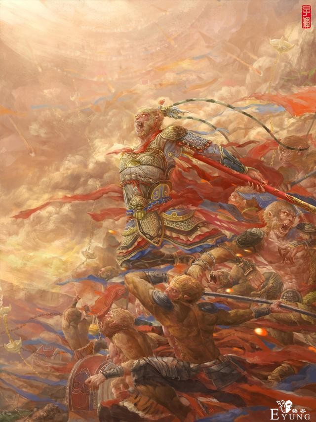 国人插画大佬绘制的古风神话题材插画作品！画风厚重画面非常震撼-20.jpg