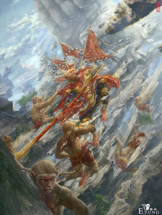 国人插画大佬绘制的古风神话题材插画作品！画风厚重画面非常震撼-21.jpg