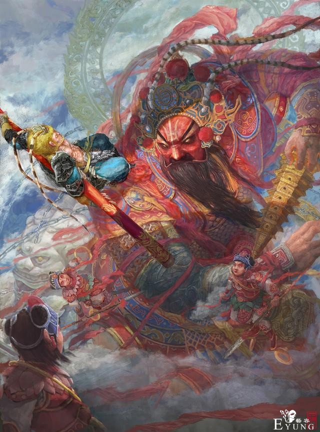 国人插画大佬绘制的古风神话题材插画作品！画风厚重画面非常震撼-22.jpg