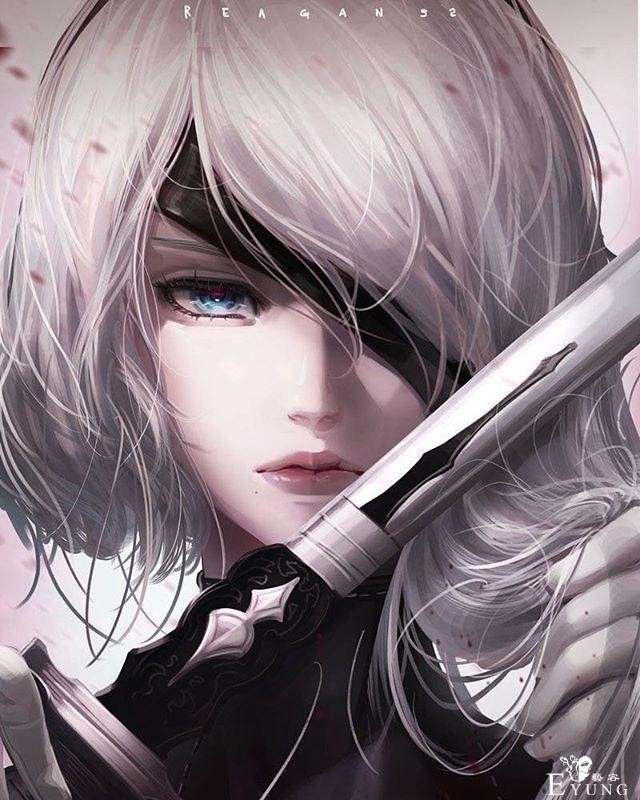 一组《尼尔机械纪元》人气角色2B姐的同人插画作品！画技相当不错-5.jpg