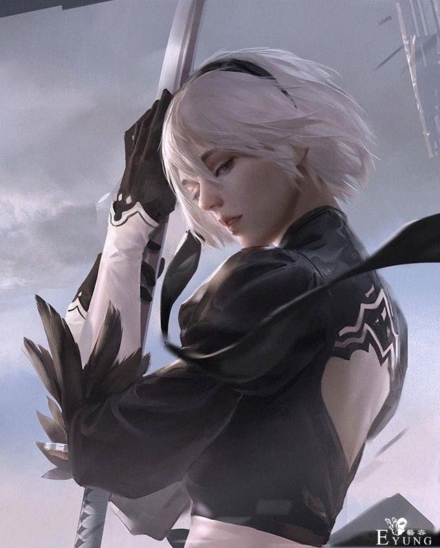 一组《尼尔机械纪元》人气角色2B姐的同人插画作品！画技相当不错-11.jpg