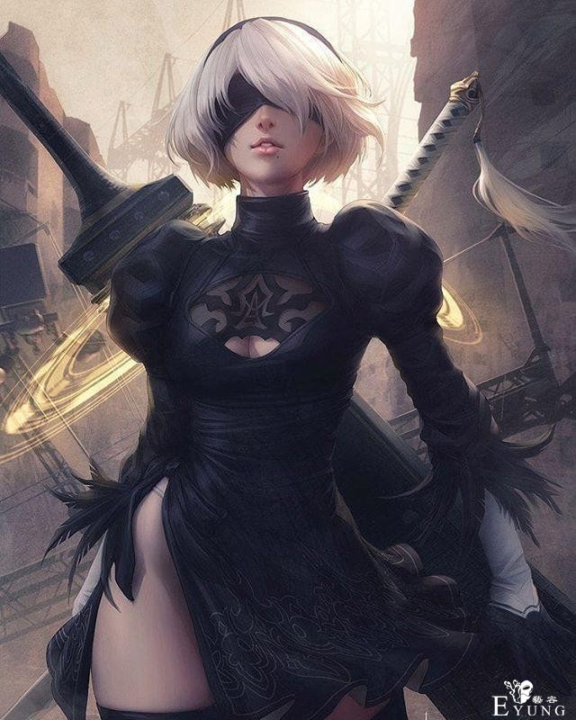 一组《尼尔机械纪元》人气角色2B姐的同人插画作品！画技相当不错-8.jpg