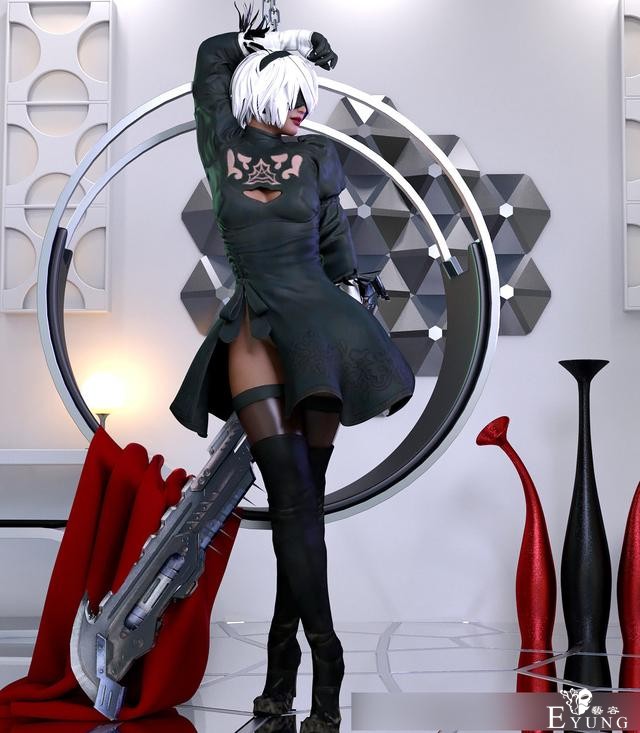 一组《尼尔机械纪元》人气角色2B姐的同人插画作品！画技相当不错-17.jpg
