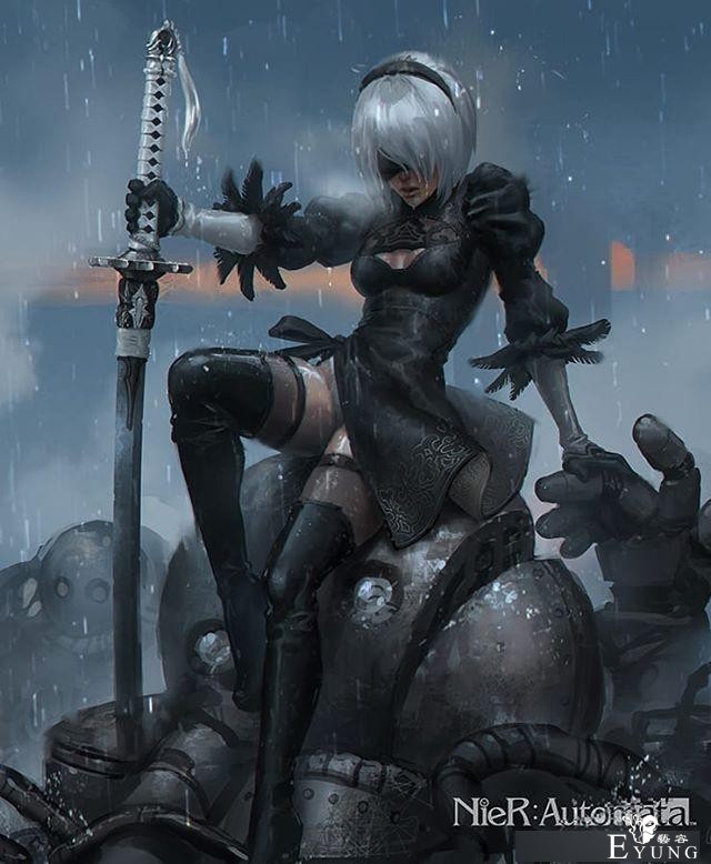 一组《尼尔机械纪元》人气角色2B姐的同人插画作品！画技相当不错-20.jpg