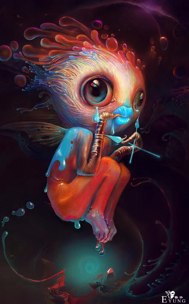 变异生物还是虫子成精了？俄罗斯画师这组插画有种说不出的诡异-3.jpg