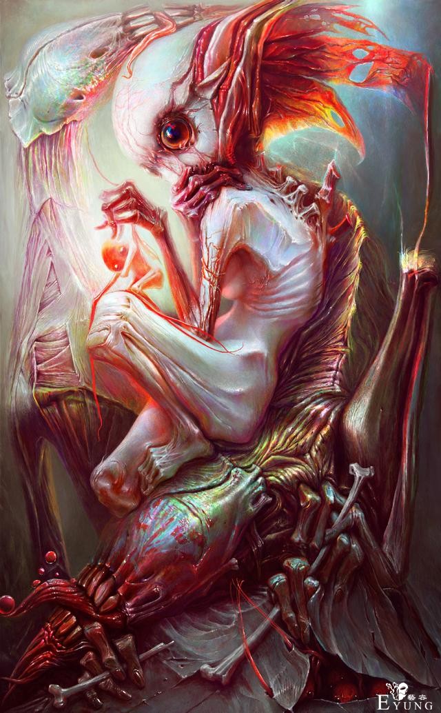 变异生物还是虫子成精了？俄罗斯画师这组插画有种说不出的诡异-5.jpg