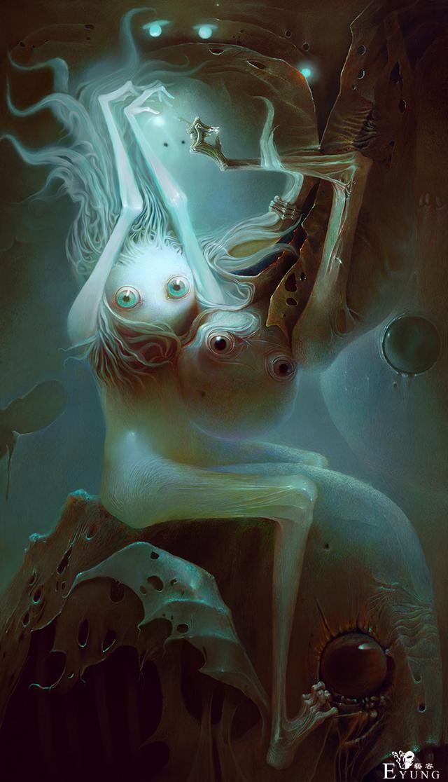 变异生物还是虫子成精了？俄罗斯画师这组插画有种说不出的诡异-9.jpg