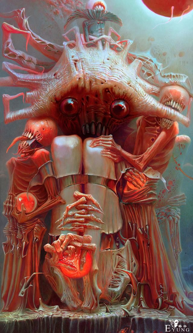 变异生物还是虫子成精了？俄罗斯画师这组插画有种说不出的诡异-12.jpg