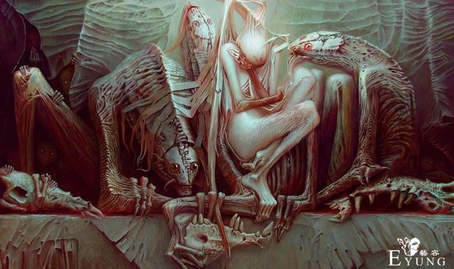 变异生物还是虫子成精了？俄罗斯画师这组插画有种说不出的诡异-14.jpg
