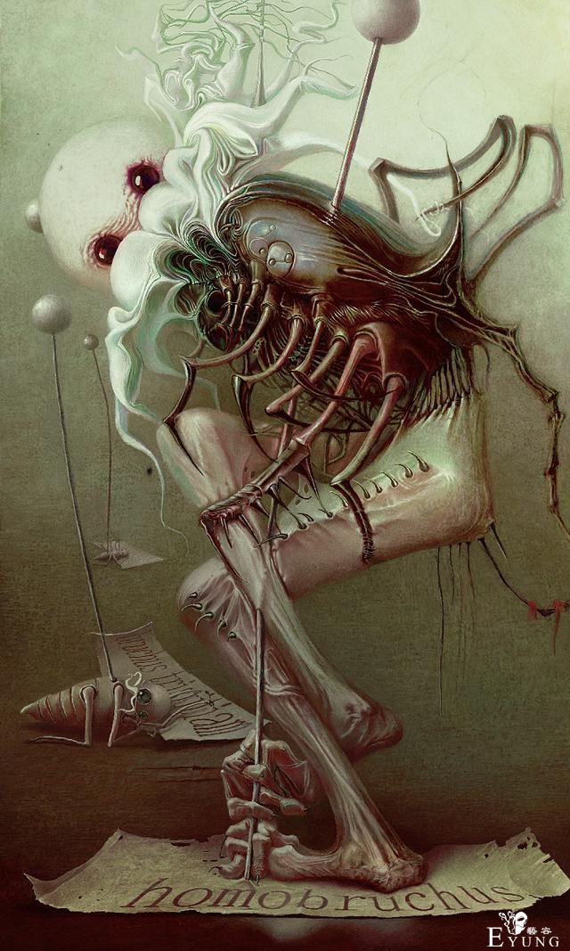 变异生物还是虫子成精了？俄罗斯画师这组插画有种说不出的诡异-15.jpg