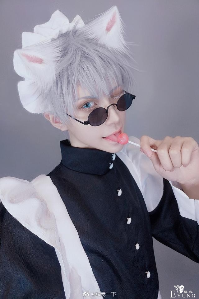 黑丝，女仆装还有兽耳的五条悟，《咒术回战》私设cosplay-10.jpg