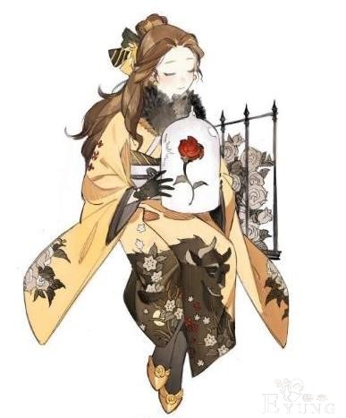 当迪士尼公主换上和服，贝儿换上黄杉，艾莎女王居然穿青衣？-2.jpg