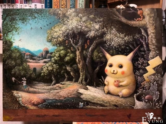 画师绘制油画版皮卡丘，之前有位大佬画得太搞笑，被官方劝退了-1.jpg