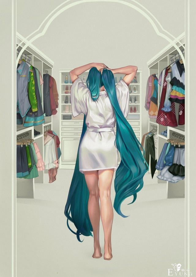 非常漂亮的一组初音未来同人插画作品欣赏！人物美型画风唯美-13.jpg