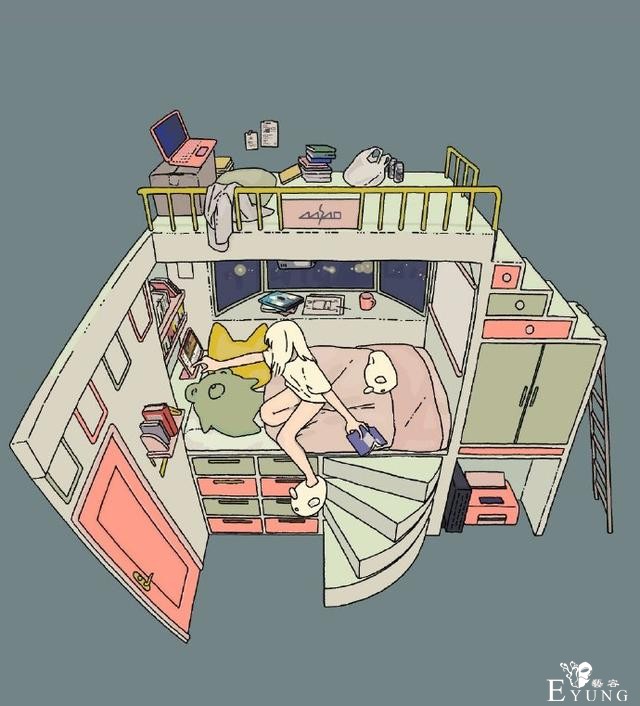 这位画师笔下的房间十分二次元，这要一个人住的话，简直太棒了-3.jpg