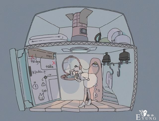 这位画师笔下的房间十分二次元，这要一个人住的话，简直太棒了-4.jpg