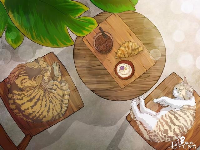 当猫咪遇上大自然，这位画师绘制的图好治愈-9.jpg