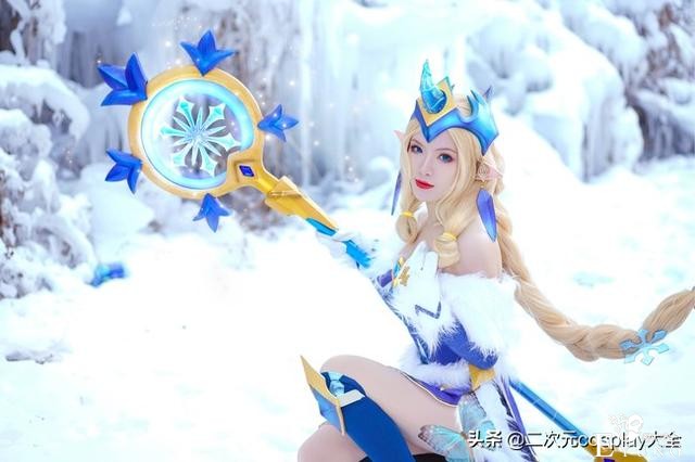 气质美貌杀我，《英雄联盟》冬境仙灵索拉卡cos，冰雪中的女神-8.jpg